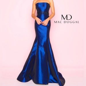 Mac Duggal- Strapless Mermaid-Prom/Gala Dress- Women’s size 12- Worn Once- Navy